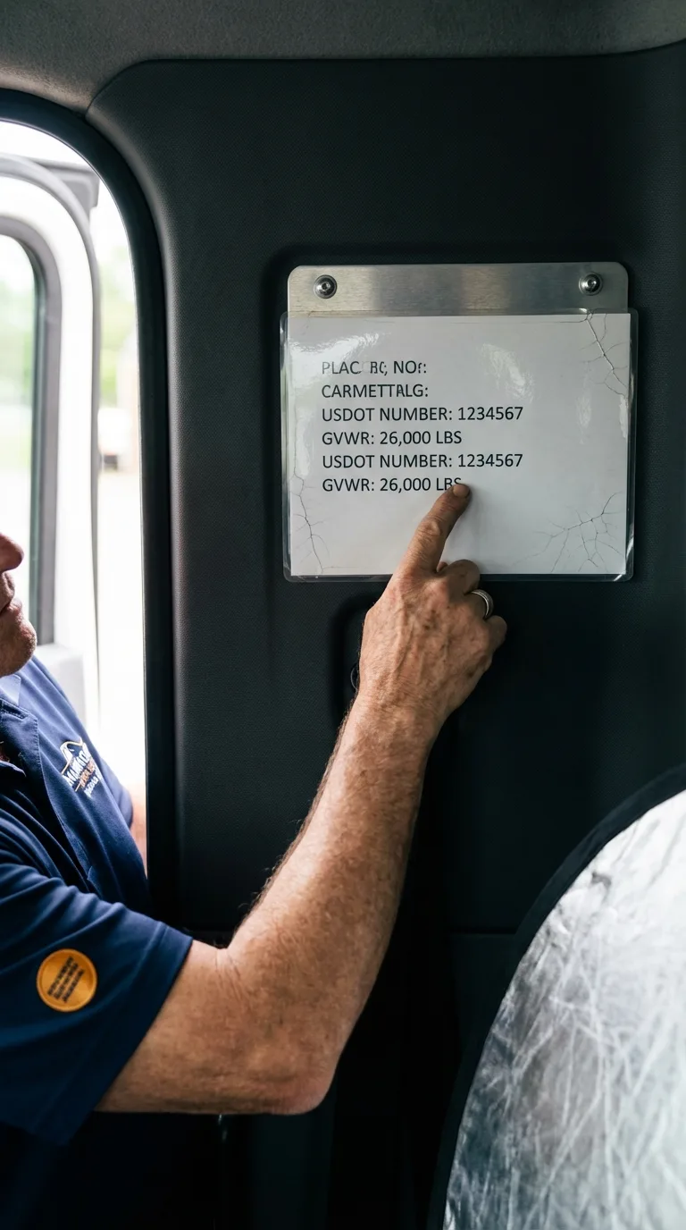 USDOT licensing placard verification in Vinita
